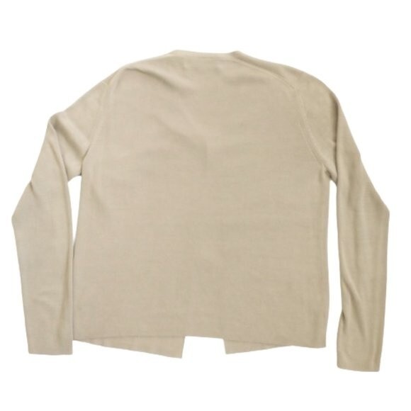 Magaschoni Collection Tan Silk Cardigan Size Large - Picture 5 of 9